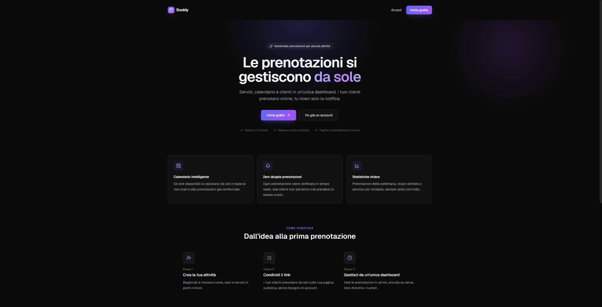 Bookly homepage screenshot