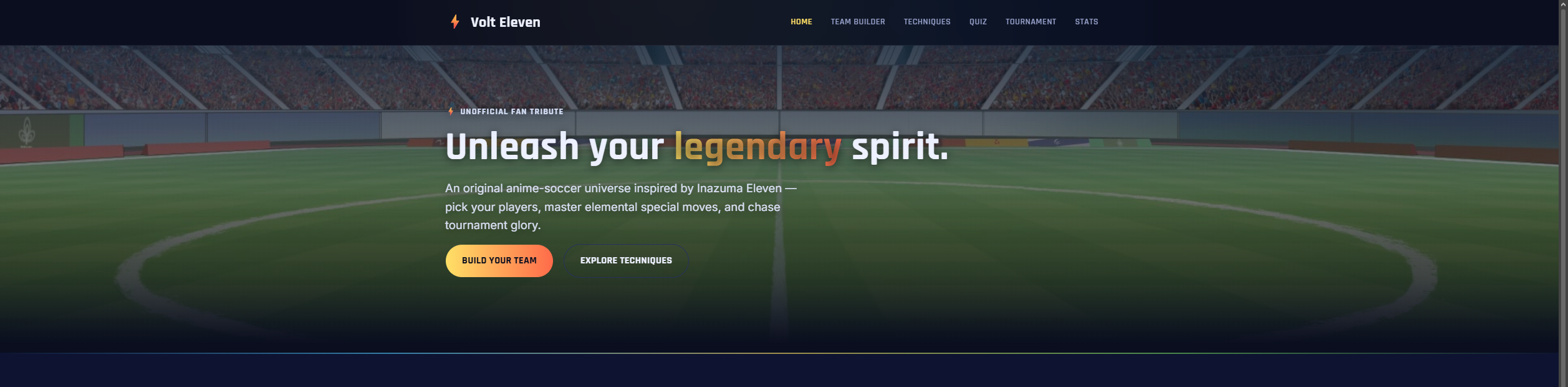 Volt Eleven homepage screenshot